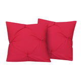 Hot Pink Pin Tuck-Cushion Covers Pack of Two