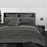 Westport Imperial Charcoal Grey-Bed Set 8 Pcs (Luxury)