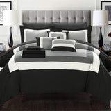 Montrose (Grey on Black)-Bed Set 8 Pcs (Luxury)