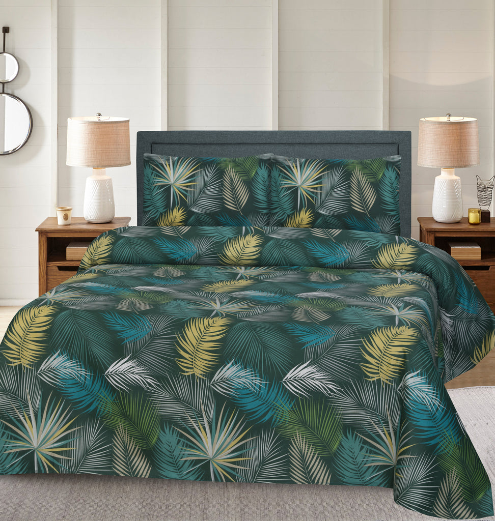 Peona Leaves-Bed Sheet Set