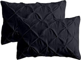 Diamond Pin Tuck (Navy)-Pack of 2 Pillow Cases