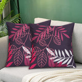 Purple Flory-Cushion Covers Pack of Two