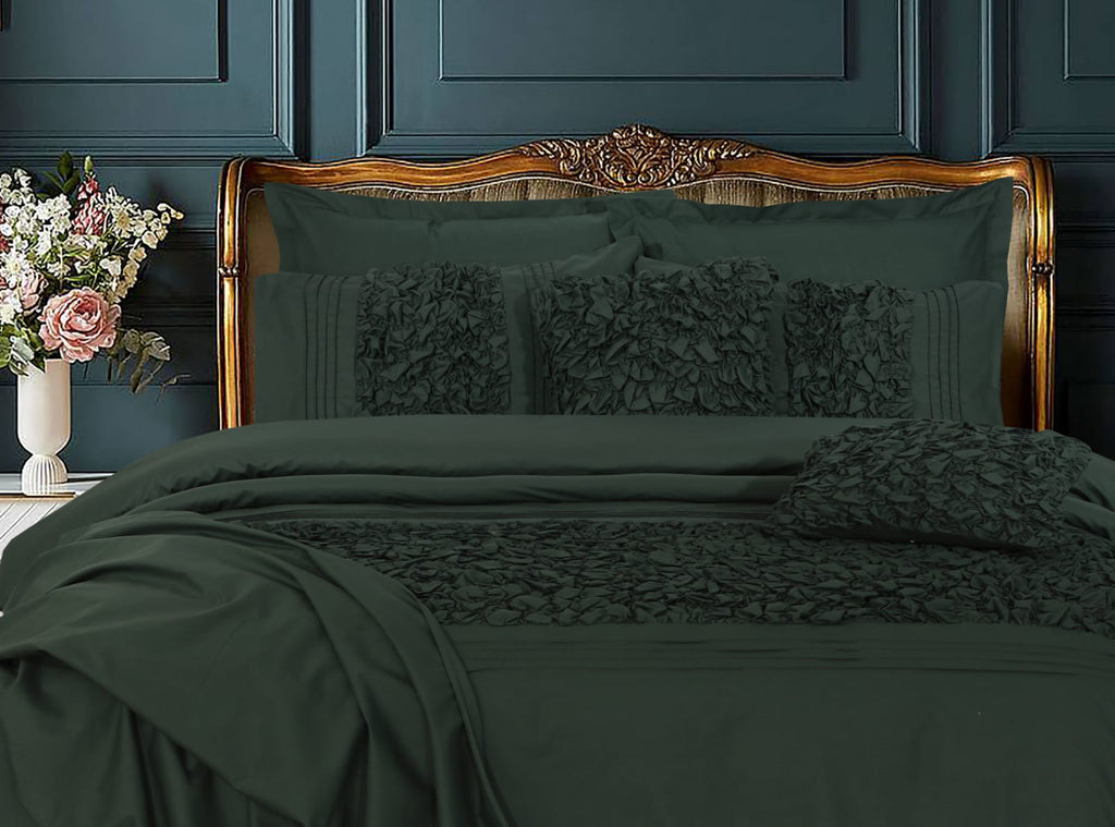 Cuddly Imperial Castleton Green-Bed Set 8 Pcs (Luxury)