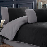 Reversible Black/Grey-Bed Set 8 Pcs (Luxury)