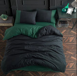Reversible Black/Green-Bed Set 8 Pcs (Luxury)