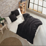 Reversible Black/Cream-Bed Set 8 Pcs (Luxury)