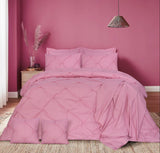 Diamond Pin Tuck Imperial Pink-Bed Set 8 Pcs (Luxury)