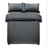 Grey Stripe-Bed Set 6 Pcs (Luxury)