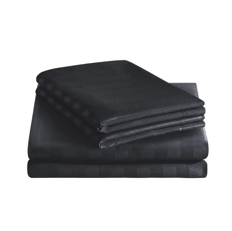 black bed sheets