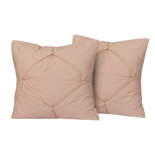 Beige Pin Tuck - Cushion Covers Pack of Two - Windsorlino.com