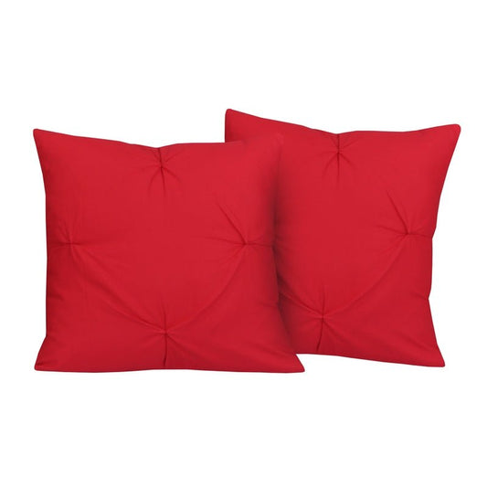 Bright Red Pin Tuck - Cushion Covers Pack of Two - Windsorlino.com