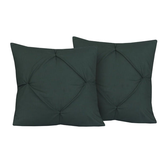 Castleton Green Pin Tuck - Cushion Covers Pack of Two - Windsorlino.com