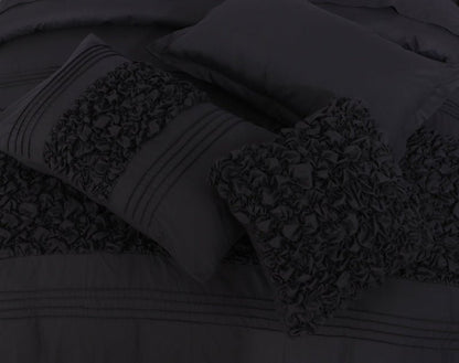 Cuddly Imperial Black - Bed Set 8 Pcs (Luxury) - Windsorlino.com