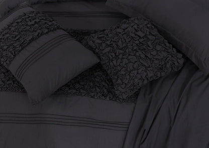 Cuddly Imperial Charcoal Grey - Bed Set 8 Pcs (Luxury) - Windsorlino.com