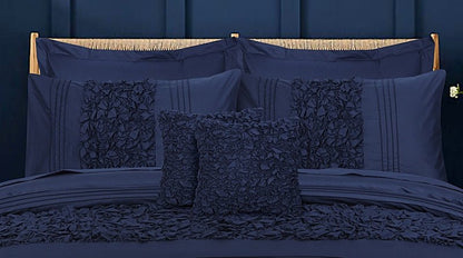 Cuddly Imperial Navy - Bed Set 8 Pcs (Luxury) - Windsorlino.com