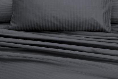 Grey Stripe - Bed Sheet Set - Windsorlino.com