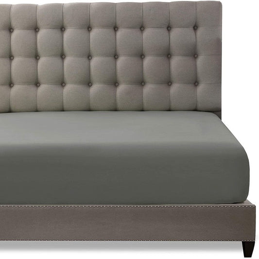 Imperial Charcoal Grey - Luxury Fitted Sheet - Windsorlino.com