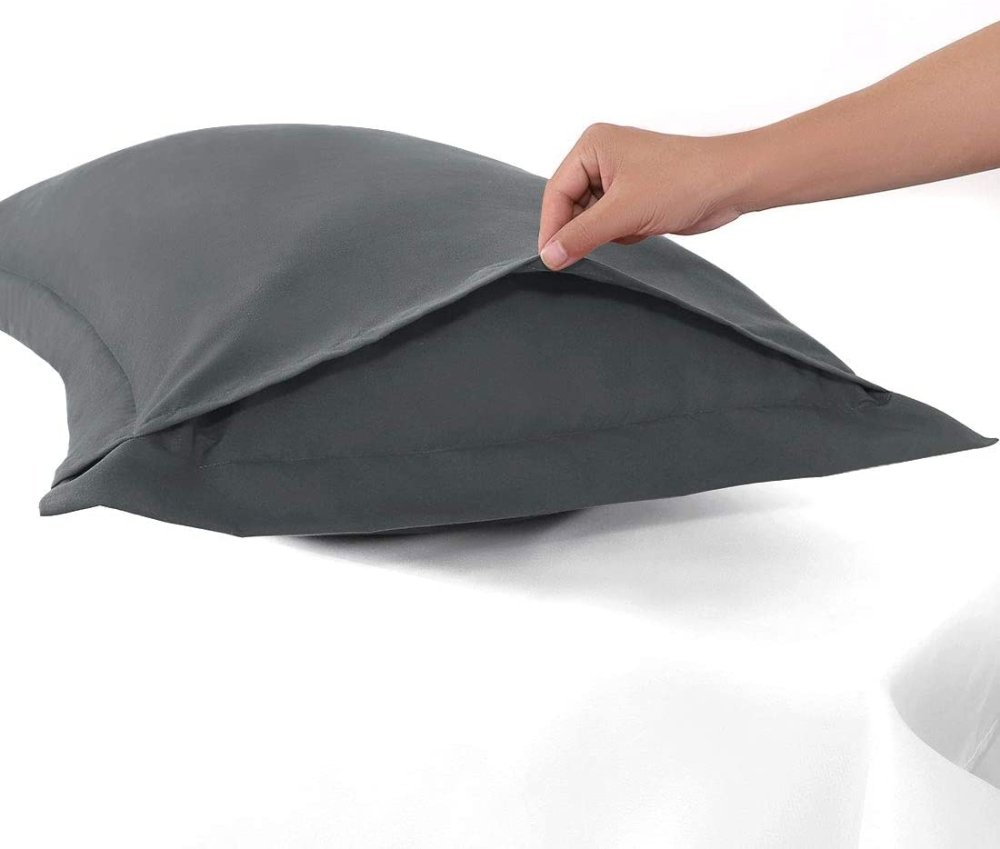Imperial Charcoal Grey - Pack of 2 Pillow Cases Sham (Luxury) - Windsorlino.com