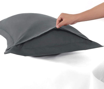 Imperial Charcoal Grey - Pack of 2 Pillow Cases Sham (Luxury) - Windsorlino.com