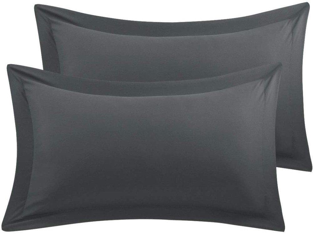 Imperial Charcoal Grey - Pack of 2 Pillow Cases Sham (Luxury) - Windsorlino.com