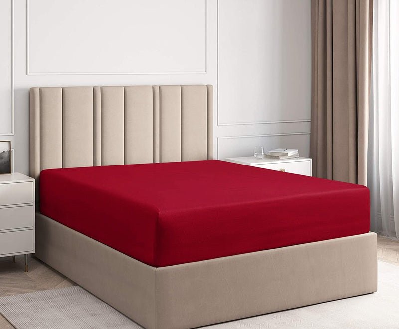 Maroon - Luxury Fitted Sheet - Windsorlino.com