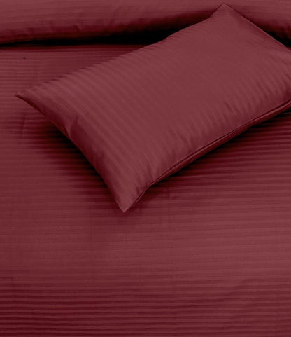 Maroon Stripe - Bed Sheet Set - Windsorlino.com