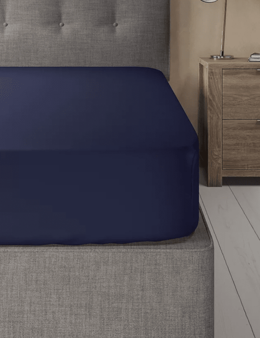 Midnight Navy - Luxury Fitted Sheet - Windsorlino.com