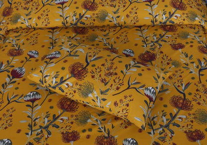 Mustard Floral - Bed Sheet Set - Windsorlino.com