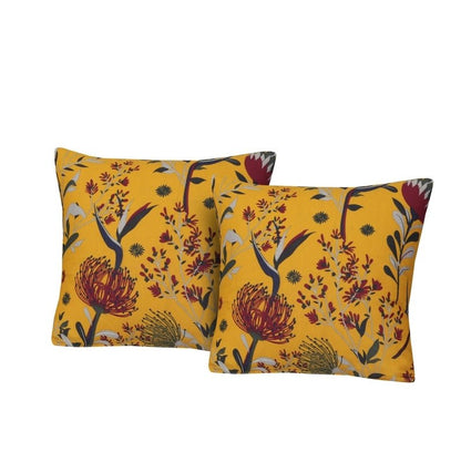 Mustard Floral-Cushion Covers Pack of Two - Windsorlino.com