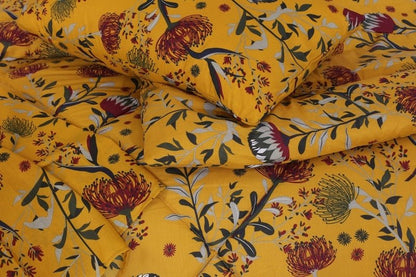 Mustard Floral - Winter Razai Set - Windsorlino.com
