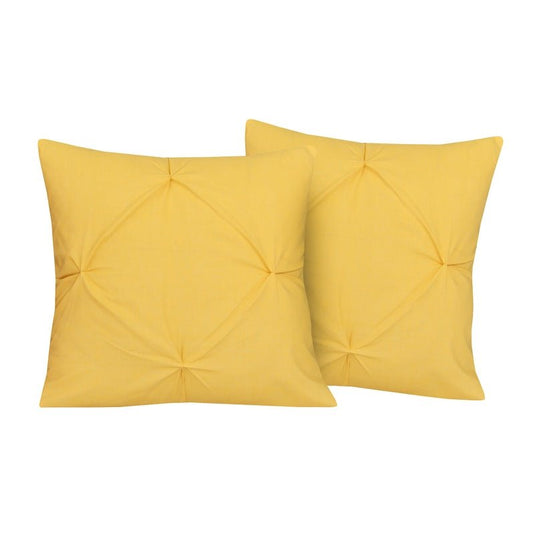 Ochre Pin Tuck - Cushion Covers Pack of Two - Windsorlino.com