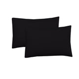 Jet Black Luxury-Pack of 2 Pillow Cases