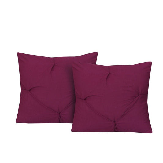 Plum Pin Tuck - Cushion Covers Pack of Two - Windsorlino.com