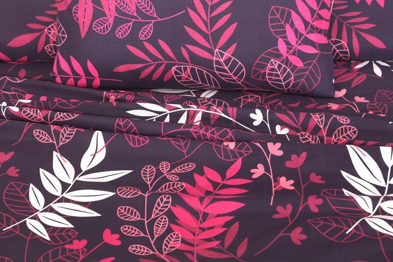 Purple Flory - Bed Sheet Set - Windsorlino.com