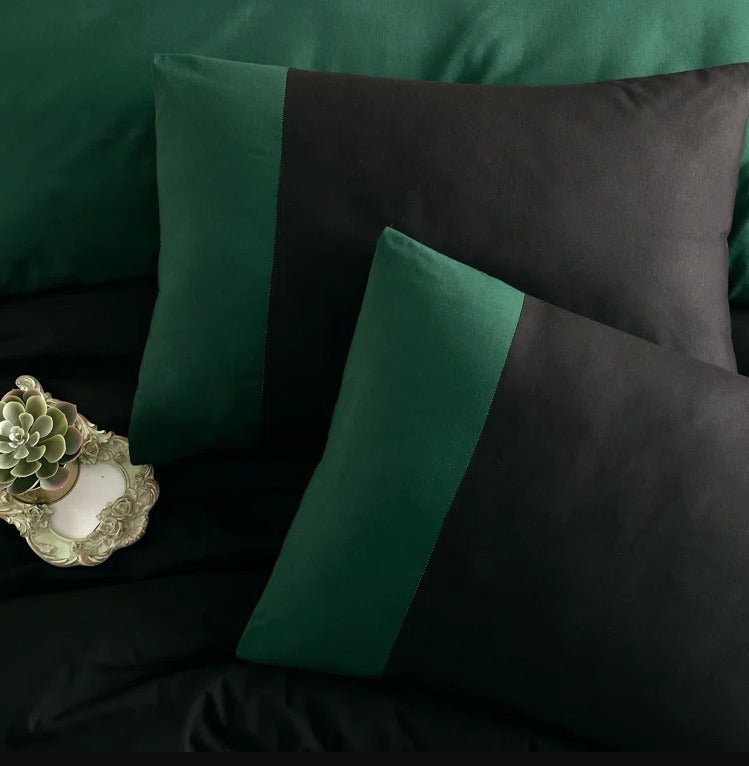 Reversible Black/Green - Bed Set 8 Pcs (Luxury) - Windsorlino.com