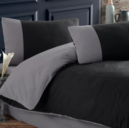 Reversible Black/Grey - Bed Set 8 Pcs (Luxury) - Windsorlino.com