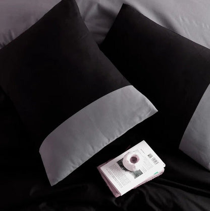 Reversible Black/Grey - Bed Set 8 Pcs (Luxury) - Windsorlino.com