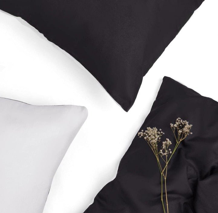 Reversible Black/White - Bed Set 8 Pcs (Luxury) - Windsorlino.com