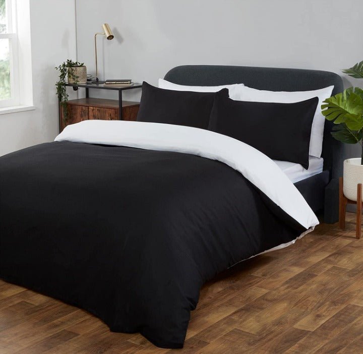 Reversible Black/White - Bed Set 8 Pcs (Luxury) - Windsorlino.com