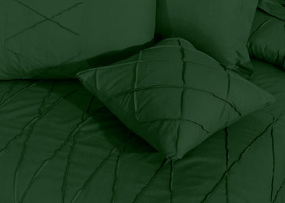 Sammy Cross Pleated Imperial Castleton Green - Bed Set (Luxury) - Windsorlino.com