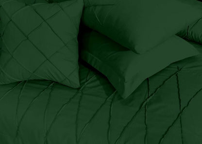 Sammy Cross Pleated Imperial Castleton Green - Bed Set (Luxury) - Windsorlino.com