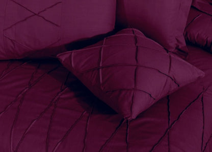 Sammy Cross Pleated Plum - Bed Set (Luxury) - Windsorlino.com