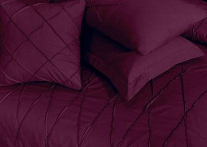 Sammy Cross Pleated Plum - Bed Set (Luxury) - Windsorlino.com