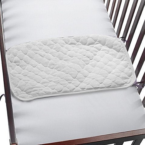 Waterproof Quilted Sheet Saver Pad For Baby Crib-White