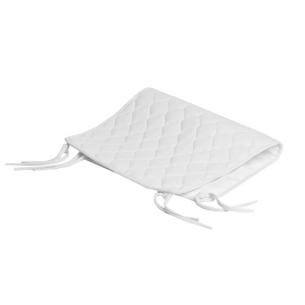 Waterproof Quilted Sheet Saver Pad For Baby Crib-White