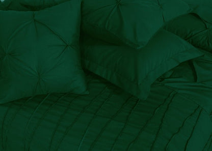 V Pin Tuck Imperial Castleton Green - Bed Set (Luxury) - Windsorlino.com